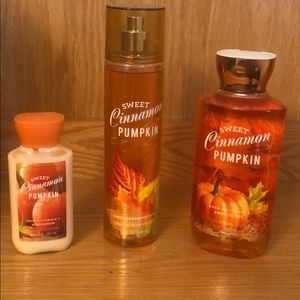 Bath and Body Works Sweet Cinnamon Pumpkin Set